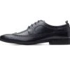 Base London Men's Havisham Leather Formal Shoes Waxy Black