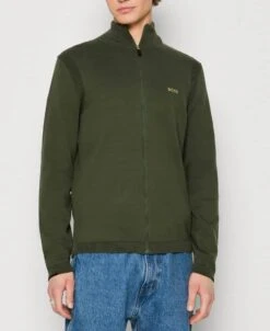 BOSS Men's Ever X Full Zip Jumper Open Green -Casa Moda Store boss mens ever x full zip jumper open green northern ireland belfast lisburn 300