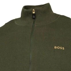 BOSS Men's Ever X Full Zip Jumper Open Green -Casa Moda Store boss mens ever x full zip jumper open green northern ireland belfast lisburn 438