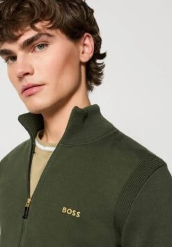 BOSS Men's Ever X Full Zip Jumper Open Green -Casa Moda Store boss mens ever x full zip jumper open green northern ireland belfast lisburn 951