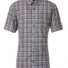 Casa Moda Comfort Fit Short Sleeve Check Shirt Blue/Green/Orange -Casa Moda Store casa moda comfort fit short sleeve check shirt blue green orange northern ireland belfast 876