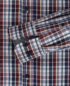 Casa Moda Long Sleeve Check Shirt Blue/ Burgundy/Multi -Casa Moda Store casa moda long sleeve check shirt blue burgundy multi northern ireland belfast lisburn 284