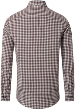 Casa Moda Mens Brushed Cotton Gingham Shirt Brown -Casa Moda Store casa moda mens brushed cotton gingham shirt brown northern ireland belfast lisburn 254