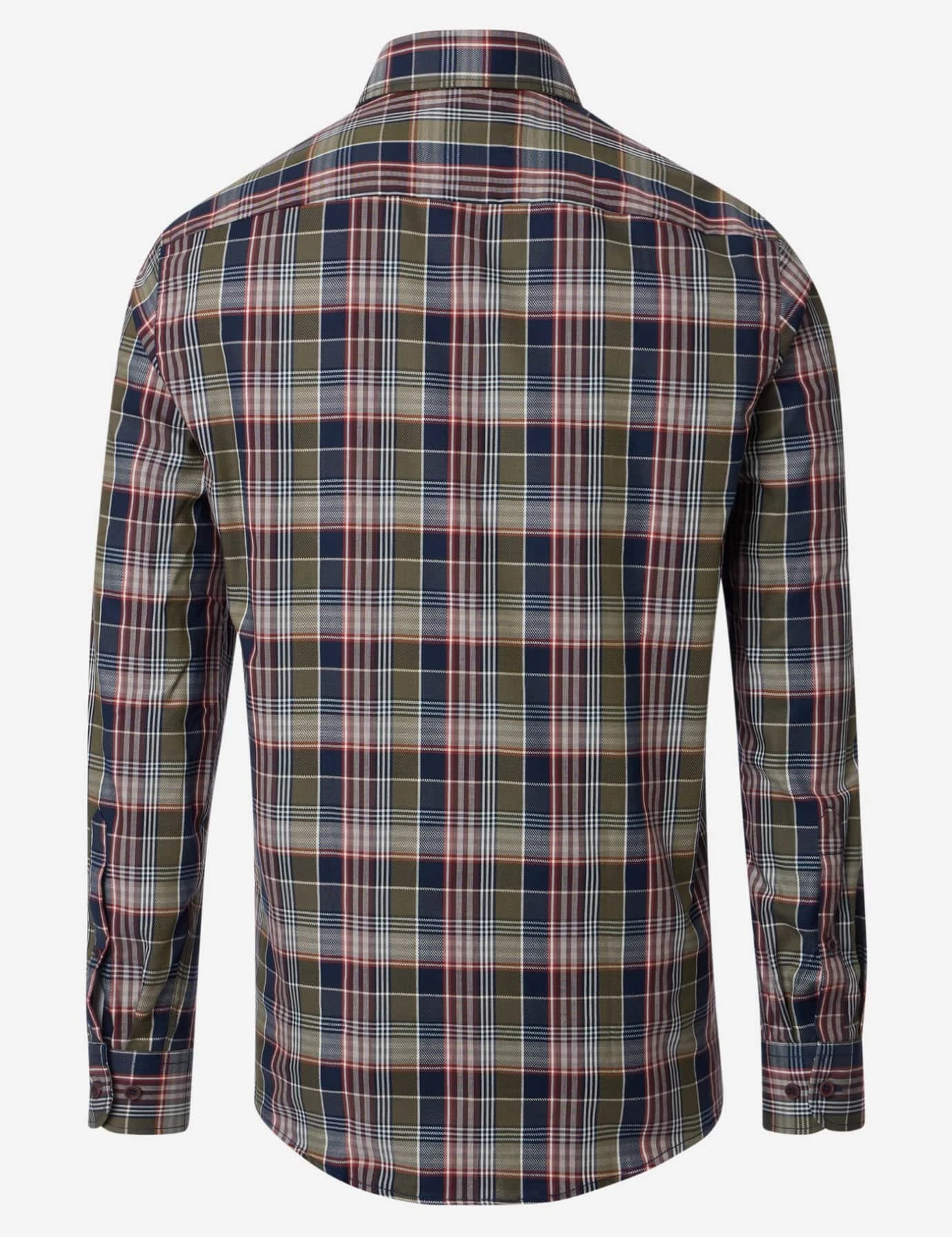 Casa Moda Mens Casual Fit Shirt Blue/Green Check 4 Casa Moda Mens Casual Fit Shirt Blue/Green Check - Image 2