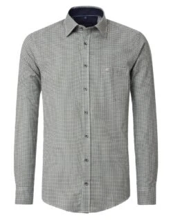 Casa Moda Mens Casual Fit Shirt Green Milieu Gingham