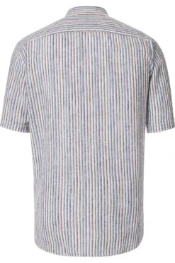 Casa Moda Mens Casual Fit Short Sleeve Linen Stripe Shirt Blue -Casa Moda Store casa moda mens casual fit short sleeve linen stripe shirt blue northern ireland belfast 725