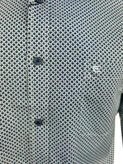 Casa Moda Mens Comfort Fit LS Shirt Circle Print Navy -Casa Moda Store casa moda mens comfort fit ls shirt circle print navy northern ireland belfast lisburn 663