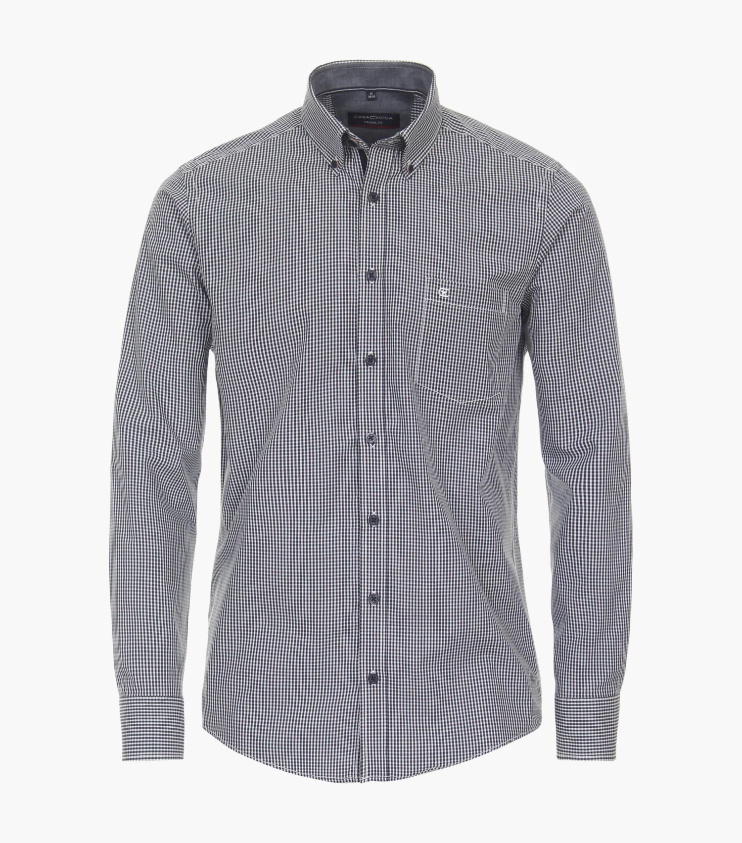 Casa Moda Men's LS Gingham Shirt Casual Fit 434113400/101 Navy/Red 5 Casa Moda Men's LS Gingham Shirt Casual Fit 434113400/101 Navy/Red - Image 3