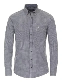 Casa Moda Men's LS Gingham Shirt Casual Fit 434113400/101 Navy/Red