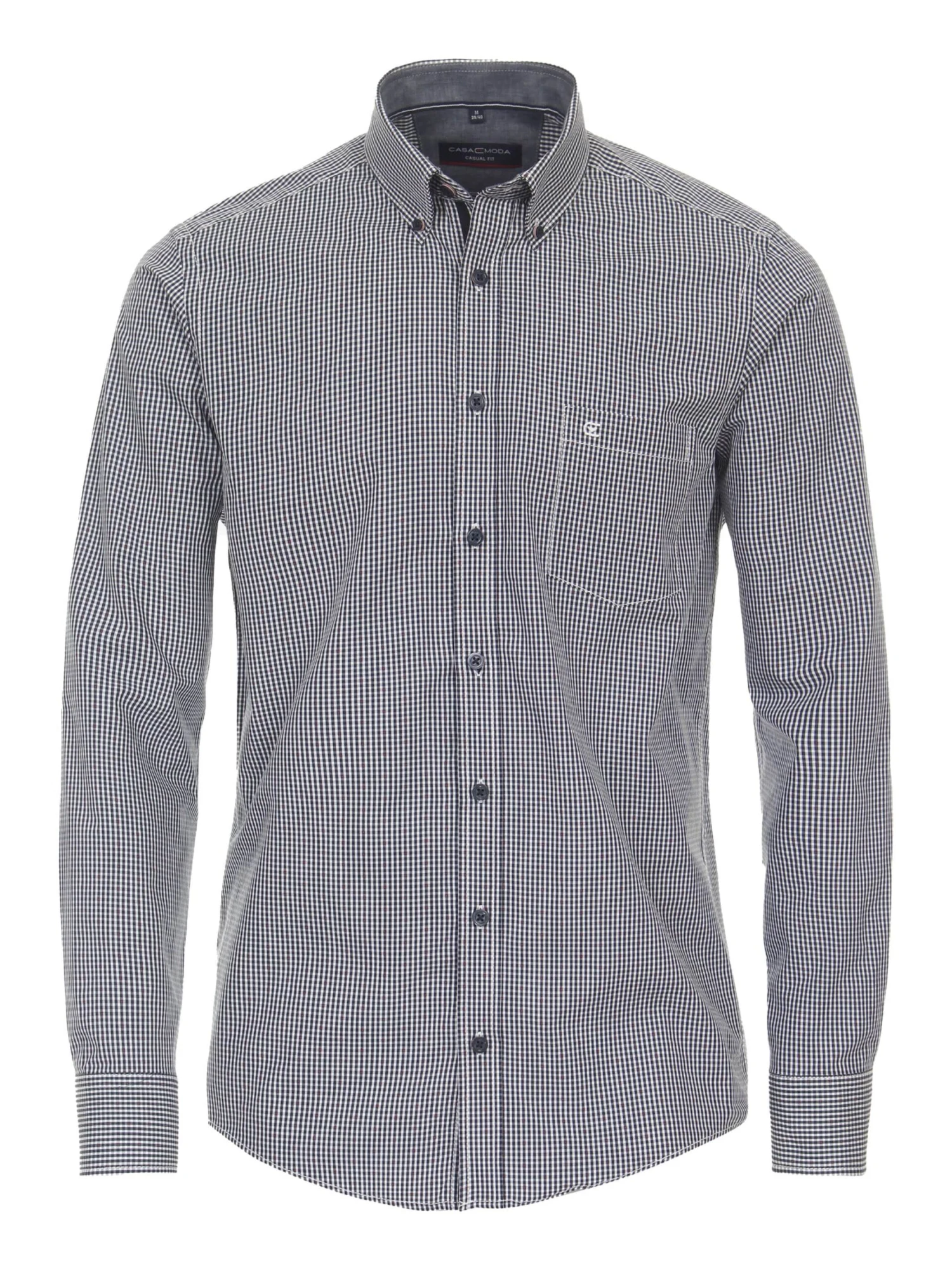 Casa Moda Men's LS Gingham Shirt Casual Fit 434113400/101 Navy/Red 3 Casa Moda Men's LS Gingham Shirt Casual Fit 434113400/101 Navy/Red