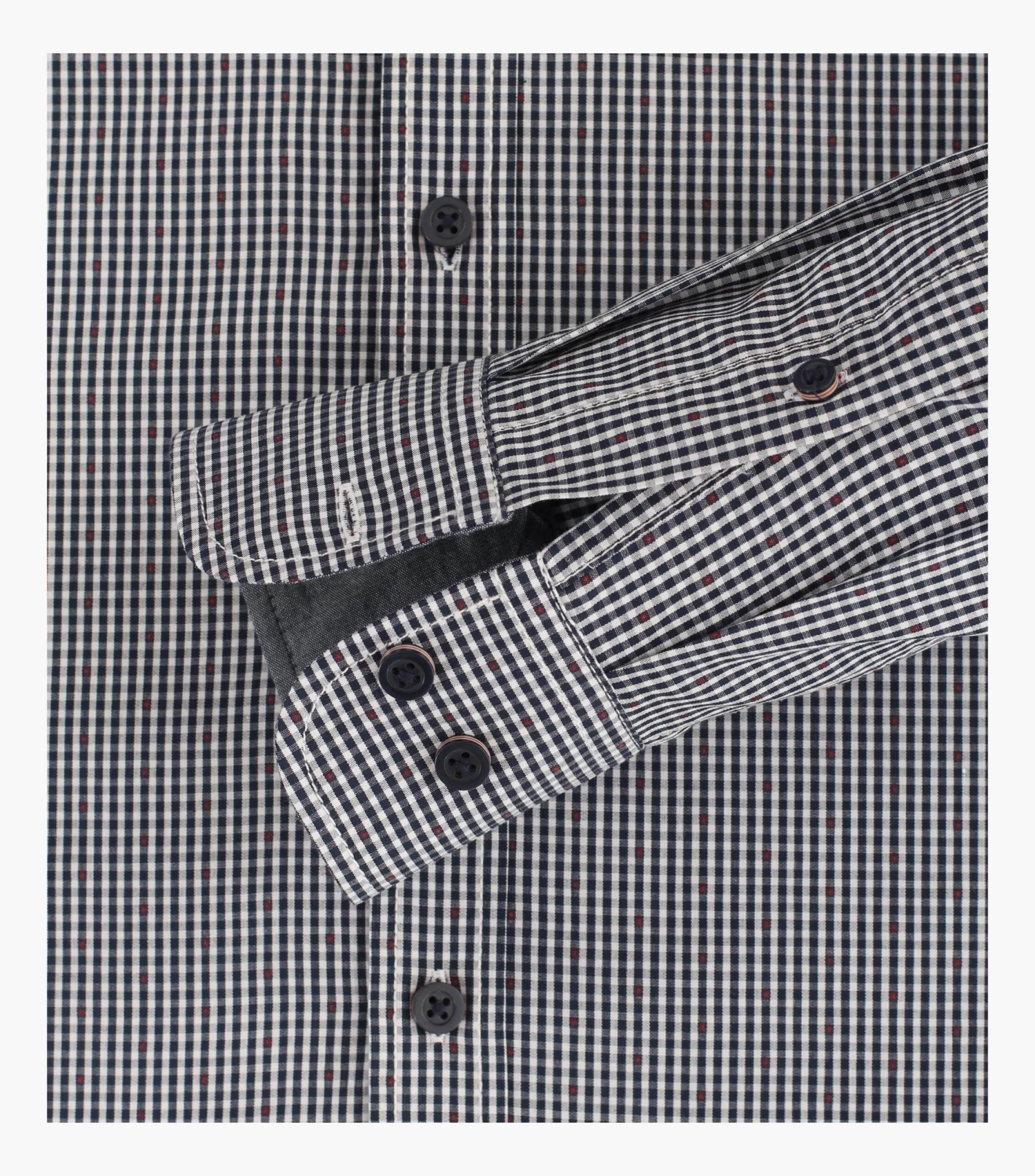 Casa Moda Men's LS Gingham Shirt Casual Fit 434113400/101 Navy/Red 7 Casa Moda Men's LS Gingham Shirt Casual Fit 434113400/101 Navy/Red - Image 5