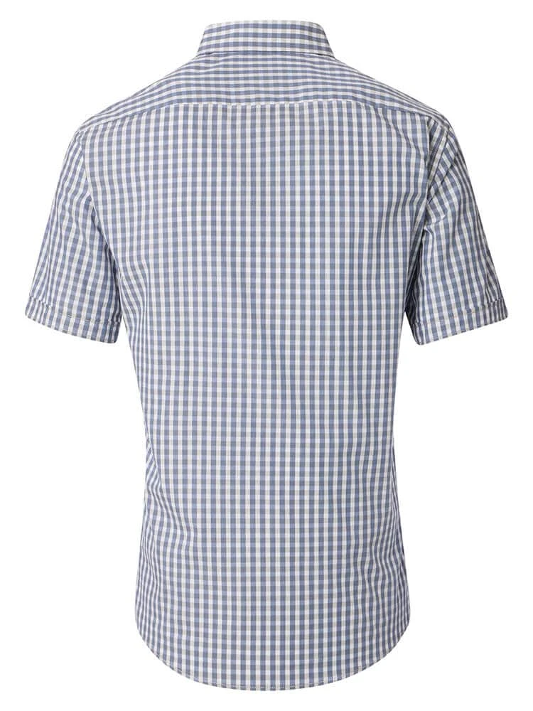 Casa Moda Mens Short Sleeve Shirt Comfort Fit Gingham Thyme 4 Casa Moda Mens Short Sleeve Shirt Comfort Fit Gingham Thyme - Image 2