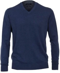 Casa Moda Mens V-Neck Sweater 004430/144 Dark Blue