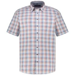 Casa Moda Short Sleeve Shirt Casual Fit Red Multi