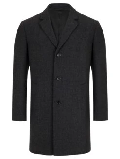 Daniel Grahame Mens Osbourne Overcoat 90461/09 Charcoal
