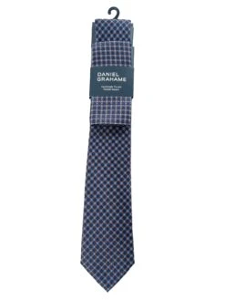 Daniel Grahame Tie & Pocket Square Set Navy/Camel -Casa Moda Store daniel grahame tie pocket square set navy camel northern ireland belfast lisburn 864