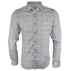 Dario Beltran Limpias Slim Fit Shirt Black Pink Check