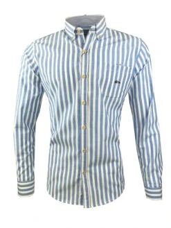 Dario Beltran Mens Gines Shirt Stripe Blue -Casa Moda Store dario beltran mens gines shirt stripe blue northern ireland belfast lisburn 817