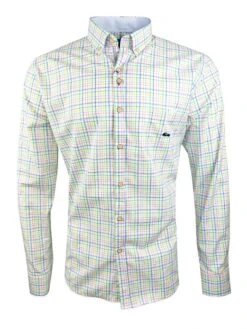 Dario Beltran Men's LS Check Shirt Oliana Regular Fit Multi