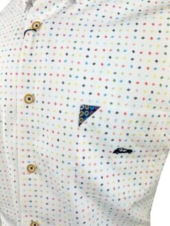 Dario Beltran Men's LS Shirt Archena Regular Fit White Multi -Casa Moda Store dario beltran mens ls shirt archena regular fit white multi northern ireland belfast 459
