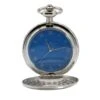 David Aster Silver & Blue Quartz Half Hunter Pocket Watch -Casa Moda Store david aster silver blue quartz half hunter pocket watch northern ireland belfast lisburn 154