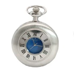 David Aster Silver & Blue Quartz Half Hunter Pocket Watch -Casa Moda Store david aster silver blue quartz half hunter pocket watch northern ireland belfast lisburn 976