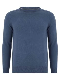 DG's Drifter Crew Neck Cotton Blend Jumper Mid Blue