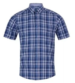 DG's Drifter Ivano Short Sleeve Check Shirt Navy