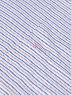 DG's Drifter Ivano Short Sleeve Oxford Stripe Shirt Pink/Blue -Casa Moda Store dgs drifter ivano short sleeve oxford stripe shirt pink blue northern ireland belfast 516