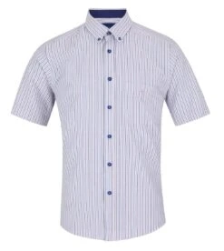 DG's Drifter Ivano Short Sleeve Oxford Stripe Shirt Pink/Blue