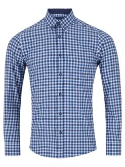 DG's Drifter LS Check Shirt 14656/22 Blue