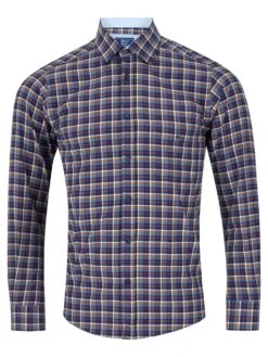 DG's Drifter LS Check Shirt 14661/46 Brown/Navy