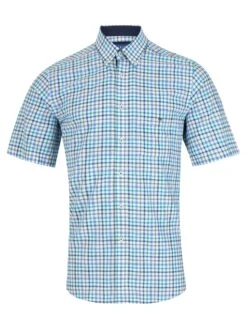DG's Drifter Mens Short Sleeve Check Shirt 14714SS-13 Green