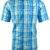 DG's Drifter Mens Short Sleeve Check Shirt Ivano 14724SS-26 Turquoise -Casa Moda Store dgs drifter mens short sleeve check shirt ivano 14724ss 26 turquoise northern ireland 622