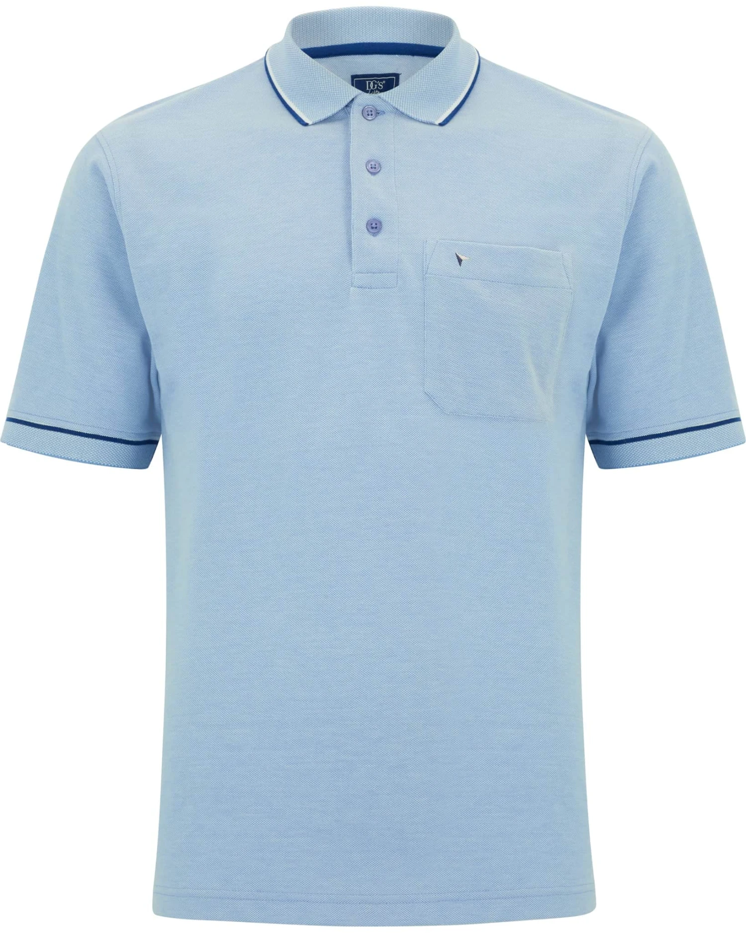 DG'S Drifter Mens Short Sleeve Polo Shirt 55104 23 Sky Blue 3 DG'S Drifter Mens Short Sleeve Polo Shirt 55104 23 Sky Blue