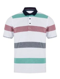 DG's Drifter Mens Short Sleeve Polo Shirt 55164 136 White/Red