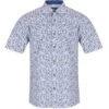 DG's Drifter Mens Short Sleeve Shirt Floral Blue