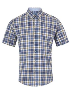 DG's Drifter Short Sleeve Check Shirt Blue/Green