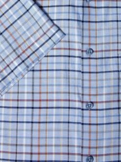 DG's Drifter Short Sleeve Shirt Light Blue Check -Casa Moda Store dgs drifter short sleeve shirt light blue check northern ireland belfast lisburn 976
