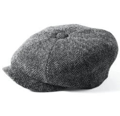 Failsworth Carloway Harris Tweed Newsboy Cap - Grey -Casa Moda Store failsworth carloway harris tweed newsboy cap grey northern ireland belfast lisburn 558