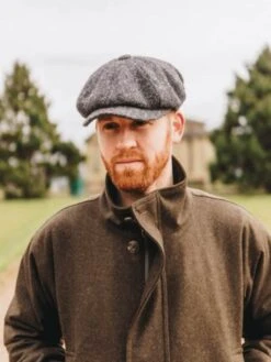 Failsworth Carloway Harris Tweed Newsboy Cap - Grey -Casa Moda Store failsworth carloway harris tweed newsboy cap grey northern ireland belfast lisburn 629