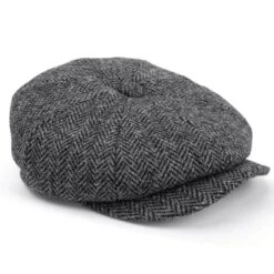 Failsworth Carloway Harris Tweed Newsboy Cap - Grey -Casa Moda Store failsworth carloway harris tweed newsboy cap grey northern ireland belfast lisburn 763