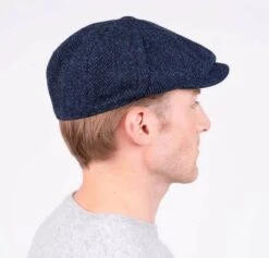 Failsworth Carloway Harris Tweed Newsboy Cap - Navy -Casa Moda Store failsworth carloway harris tweed newsboy cap navy northern ireland belfast lisburn 165
