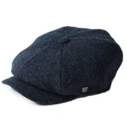 Failsworth Carloway Harris Tweed Newsboy Cap - Navy -Casa Moda Store failsworth carloway harris tweed newsboy cap navy northern ireland belfast lisburn 704