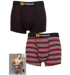 Farah 2 Pack Bamboo Boxer Trunks Black Red Stripe -Casa Moda Store farah 2 pack bamboo boxer trunks black red stripe northern ireland belfast lisburn 995