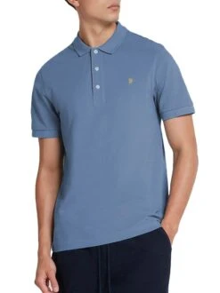 Farah Men's Blanes Polo Shirt Sheaf Blue