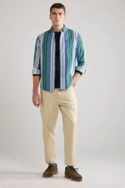 Farah Mens Burghino LS Tribe Shirt F4WFD064 Dark Ocean Green -Casa Moda Store farah mens burghino ls tribe shirt f4wfd064 dark ocean green northern ireland belfast 534