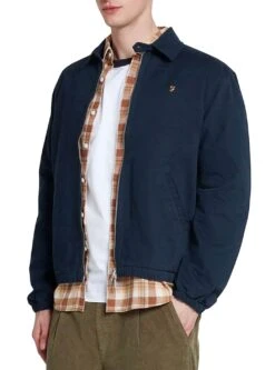 Farah Men's Cane Blouson Harrington Jacket True Navy