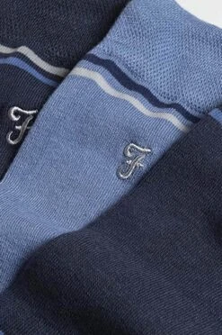 Farah Men's Socks Contrast Heel & Toe Bamboo 5 Pack Navy/Blue -Casa Moda Store farah mens socks contrast heel toe bamboo 5 pack navy blue northern ireland belfast 517