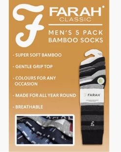 Farah Men's Socks Patterned Bamboo 5 Pack Navy/Purple -Casa Moda Store farah mens socks patterned bamboo 5 pack navy purple northern ireland belfast lisburn 550
